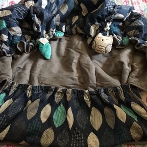 Reversible velour gray owl buggy cart cover ! ❤️